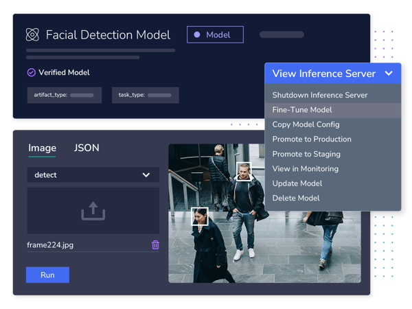 Deploy facial detection model